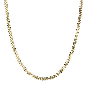 Men's LYNX 14k Gold Over Silver 4.2mm Miami Cuban Chain Necklace