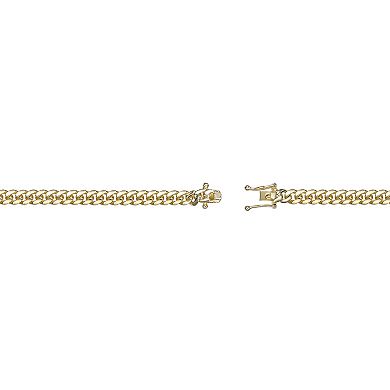 Men's LYNX 14k Gold Over Silver 4.2mm Miami Cuban Chain Necklace