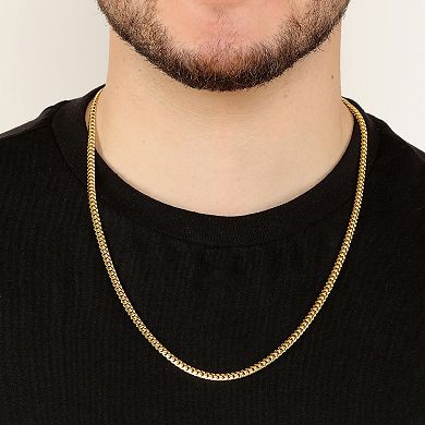 Men's LYNX 14k Gold Over Silver 4.2mm Miami Cuban Chain Necklace