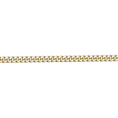 Men's LYNX 14k Gold Over Silver 6.4mm Miami Cuban Chain Necklace