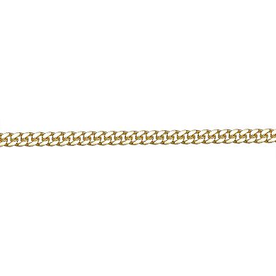 Men's LYNX 14k Gold Over Silver 6.4mm Miami Cuban Chain Necklace