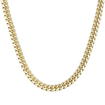 Men's LYNX 14k Gold Over Silver 8.6mm Miami Cuban Chain Necklace
