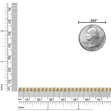 Men's LYNX 14k Gold Over Silver 3.8mm Franco Chain Necklace