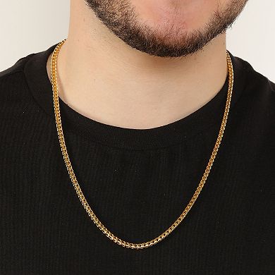 Men's LYNX 14k Gold Over Silver 3.8mm Franco Chain Necklace