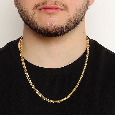 Men's LYNX 14k Gold Over Silver 4.1mm Franco Chain Necklace