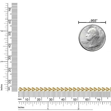 Men's LYNX 14k Gold Over Silver 4.1mm Franco Chain Necklace