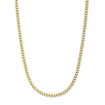 Men's LYNX 14k Gold Over Silver 3mm Franco Chain Necklace