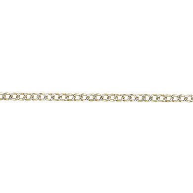 Men's LYNX 14k Gold Over Silver 4.3mm Pave Cuban Chain Necklace