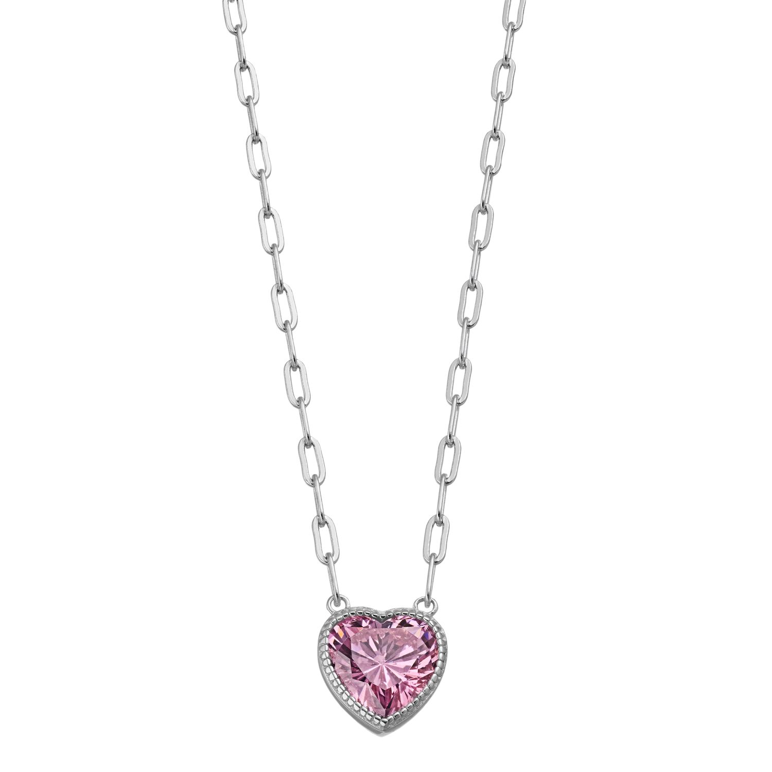 Cubic Zirconia Heart Necklaces - Macy's - View #2