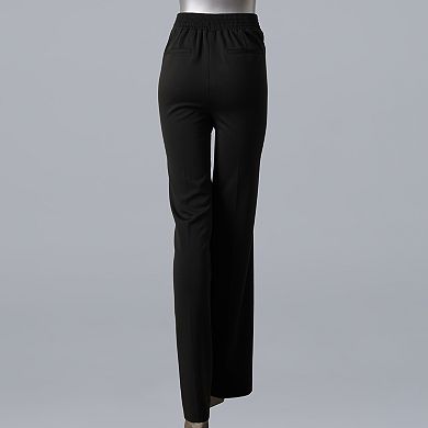 Women's Simply Vera Vera Wang High Rise Ponte Pull-On Wide Leg Pants