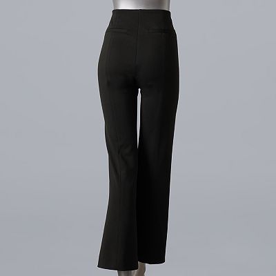 Women s Simply Vera Vera Wang Pintuck Ponte Kick Flare Pants
