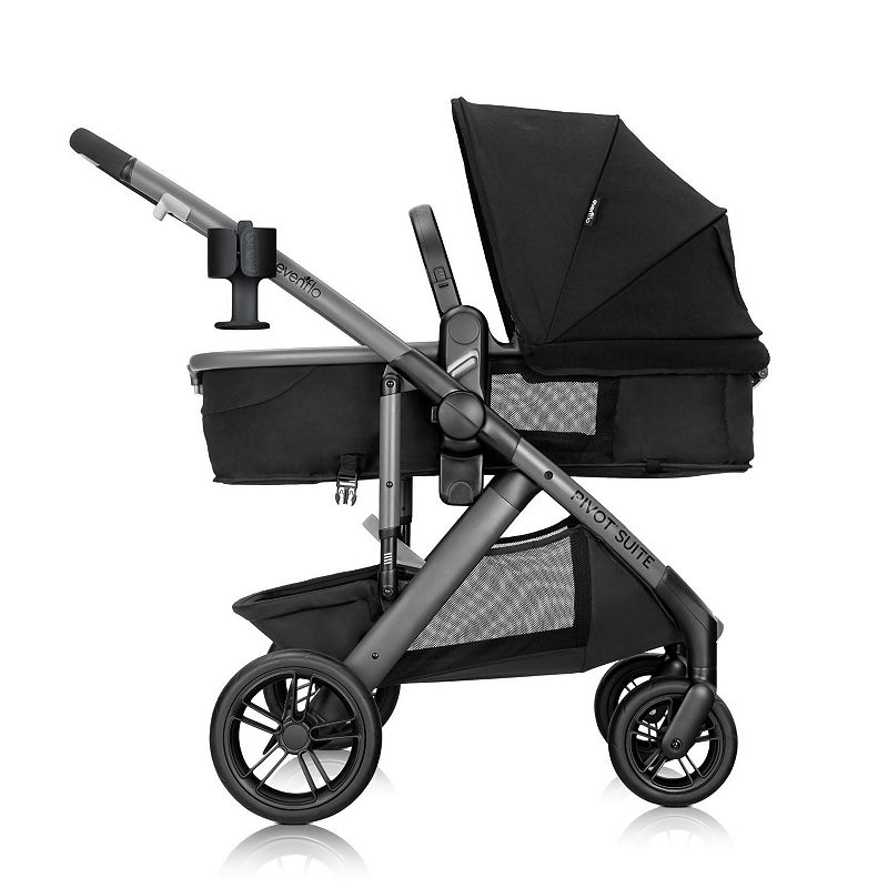 UPC 032884203161 product image for Evenflo Pivot Suite Modular Travel System with LiteMax Infant Car Seat, Black | upcitemdb.com