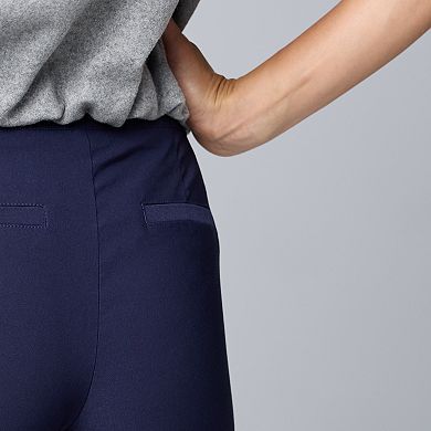 Women's Simply Vera Vera Wang Mid-Rise Pull-On Ponte Bootcut Pants