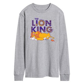 Disney's Lion King Simba & Mufasa Men's Long Sleeve Graphic Tee