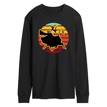 Disney's Lion King Timon & Pumba Men's Long Sleeve Graphic Tee