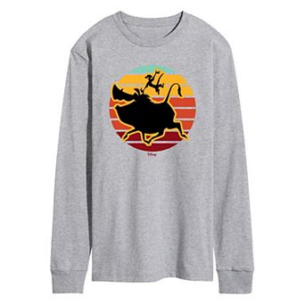 Disney's Lion King Timon & Pumba Men's Long Sleeve Graphic Tee