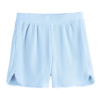 Girls 6-20 SO® Lace Trim Waffle Shorts in Regular & Plus Size