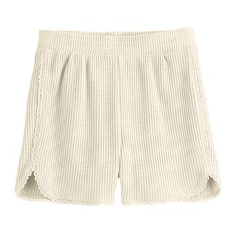 Girls 6-20 SO® Lace Trim Waffle Shorts in Regular & Plus Size