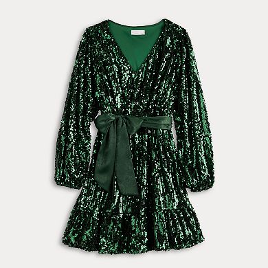 Women's LC Lauren Conrad Sequin Wrap Mini Dress