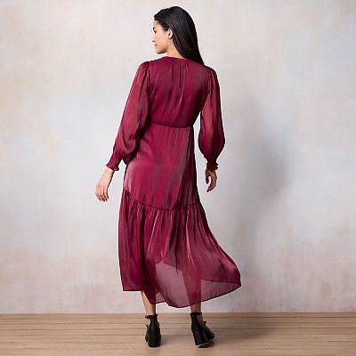mistress rocks burgundy dress Pramita Plunge Mini Dress in Jersey Burgundy , Halter Neck main image 0