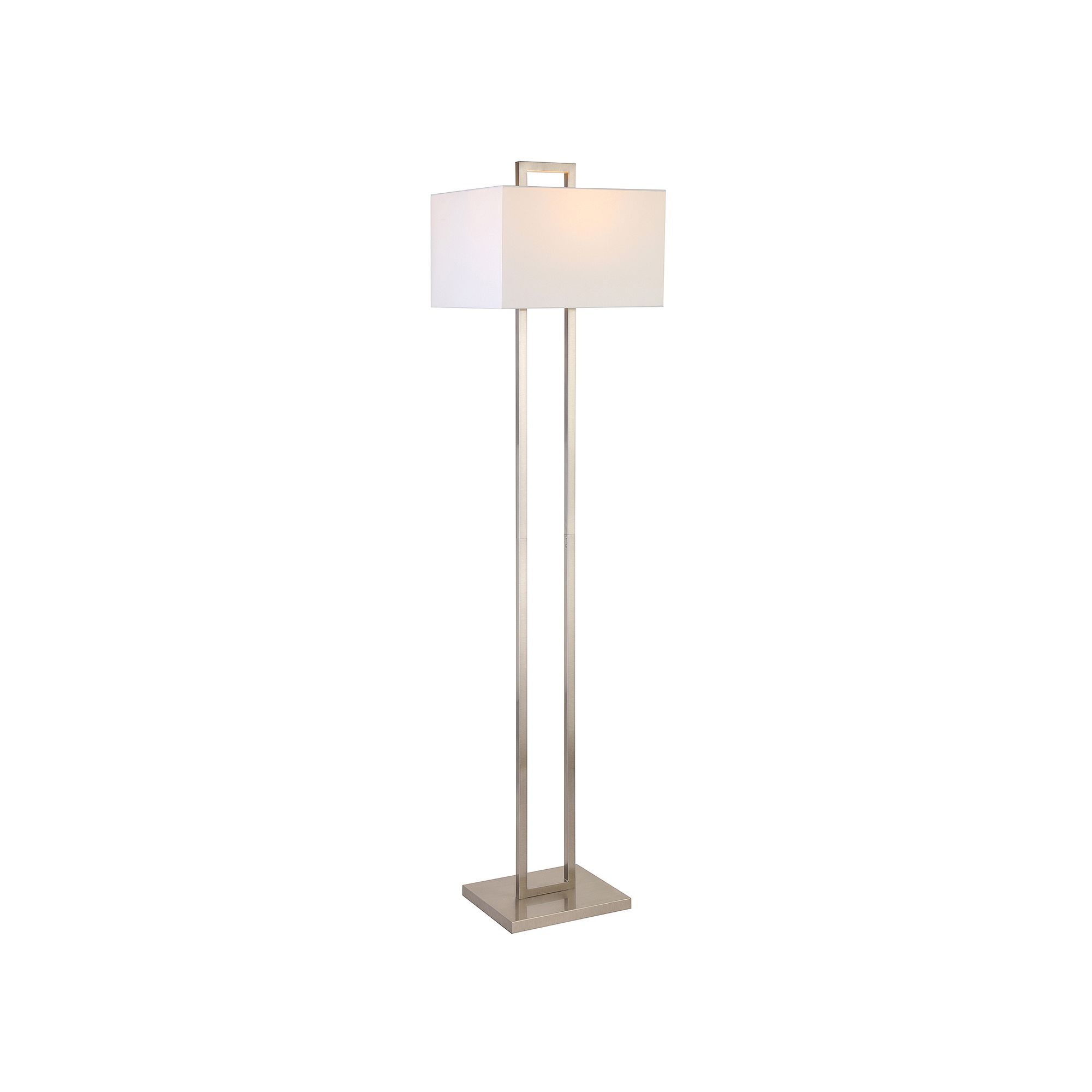 Finley & Sloane Adair 68 Tall Floor Lamp with Fabric Shade, Brushed Nick