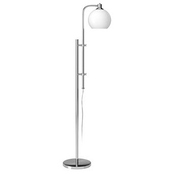 Finley & Sloane Antho Height-Adjustable Floor Lamp with Glass Shade
