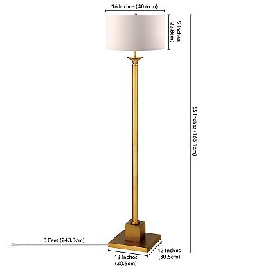 Finley & Sloane Hadley 65" Tall Floor Lamp with Fabric Shade