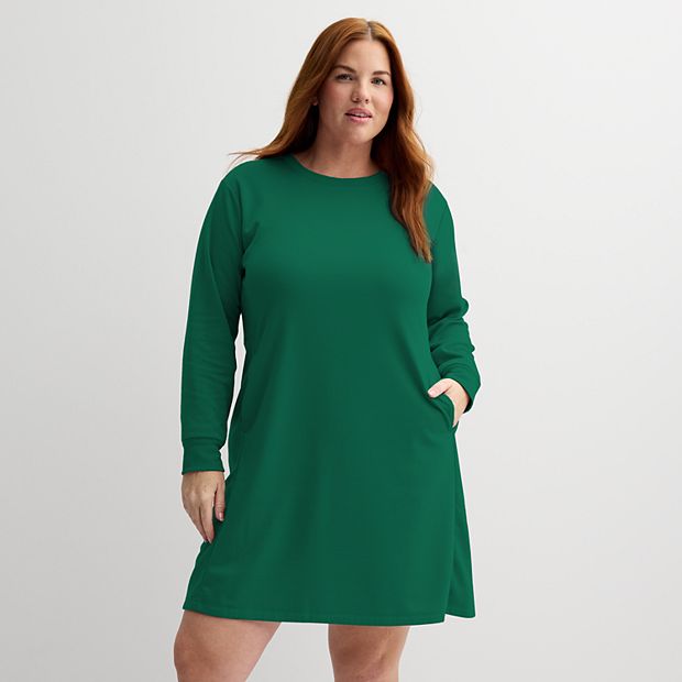 green emerald velvet dress Women's Plus Size Olive Green Floral Printed Shirt Dress