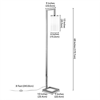 Finley & Sloane Malva 67" Tall Floor Lamp with Glass Shade