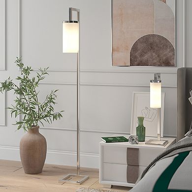 Finley & Sloane Malva 67" Tall Floor Lamp with Glass Shade