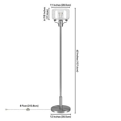 Finley & Sloane Tatum Globe & Stem Floor Lamp with Glass Shade