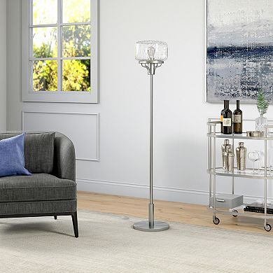 Finley & Sloane Tatum Globe & Stem Floor Lamp with Glass Shade