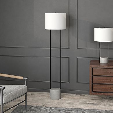 Finley & Sloane Uma 65" Tall Floor Lamp with Fabric Shade