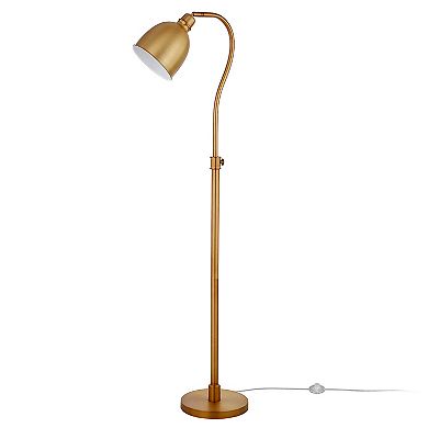 Finley & Sloane Vincent Adjustable Arc Floor Lamp with Metal Shade