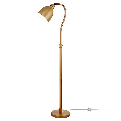 Finley & Sloane Vincent Adjustable Arc Floor Lamp with Metal Shade