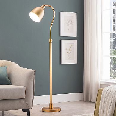 Finley & Sloane Vincent Adjustable Arc Floor Lamp with Metal Shade