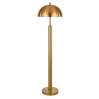 Finley & Sloane York 58" Tall Brass Floor Lamp with Metal Shade
