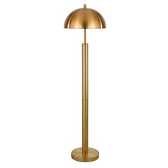 Finley & Sloane York 58" Tall Brass Floor Lamp with Metal Shade