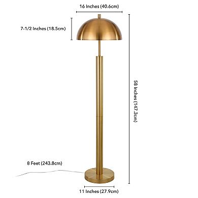 Finley & Sloane York 58" Tall Floor Lamp with Metal Shade