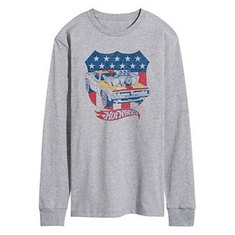 Men's Hot Wheels Americana Crest Long Sleeve Graphic Tee