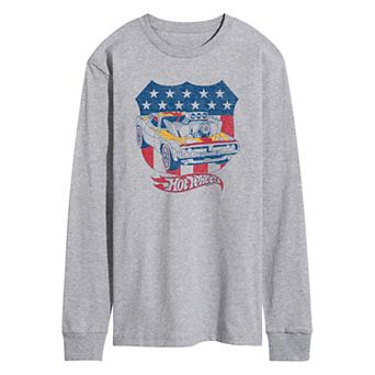Men's Hot Wheels Americana Crest Long Sleeve Graphic Tee