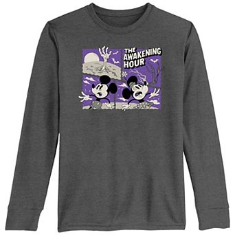 Disney's Mickey Mouse And Minnie Scared Undead Awakening Boys 8-20 Graphic Tee