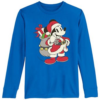 Disney's Mickey Mouse Dressed As Santa Claus Boys 8-20 Graphic Tee