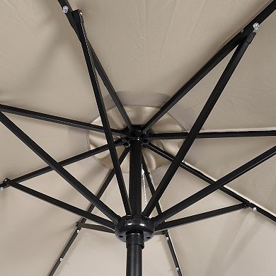 Flash Furniture Montego Commercial Grade Round Umbrella with Solar LED Lights