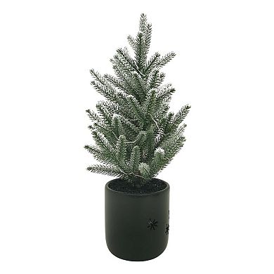 St. Nicholas Square® Warm Cozy Ceramic Vessel 20-Light LED Artificial Christmas Tree