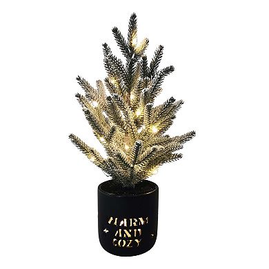 St. Nicholas Square® Warm Cozy Ceramic Vessel 20-Light LED Artificial Christmas Tree