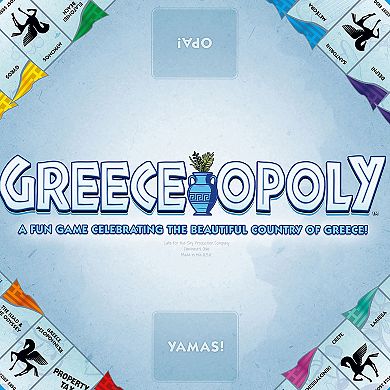 Late for the Sky Greece-Opoly, Country Themed Family Board Game
