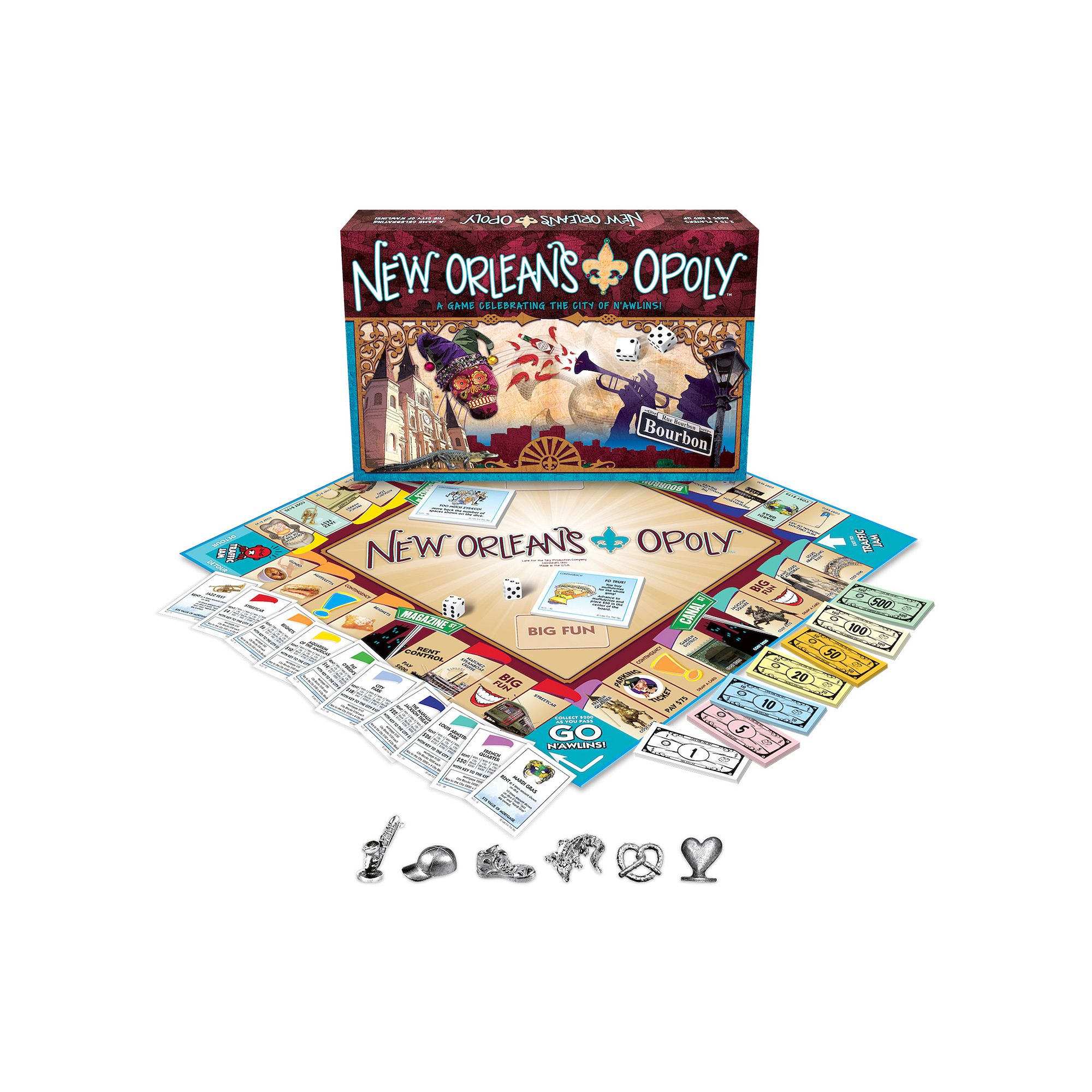 Late For The Sky New Orleans-Opoly Board Game, Multi