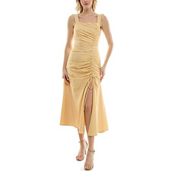 Women's Taylor Squareneck Side-Rouched Midi Dress