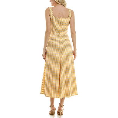 Women's Taylor Squareneck Side-Rouched Midi Dress